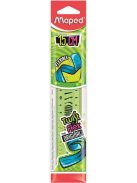 MAPED Vonalzó, műanyag, törhetetlen, 15 cm, MAPED "Twist'n Flex"