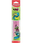 MAPED Vonalzó, műanyag, törhetetlen, 15 cm, MAPED "Twist'n Flex"