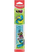 MAPED Vonalzó, műanyag, törhetetlen, 15 cm, MAPED "Twist'n Flex"