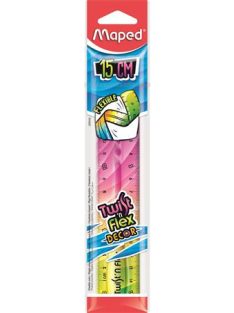   MAPED Vonalzó, műanyag, 15 cm, MAPED "Twist'n Flex Decor"