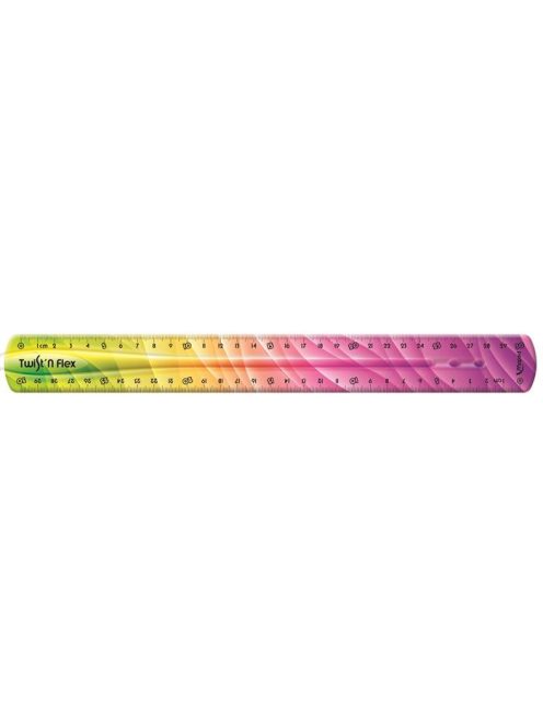 MAPED Vonalzó, műanyag, 30 cm, MAPED "Twist'n Flex Decor"