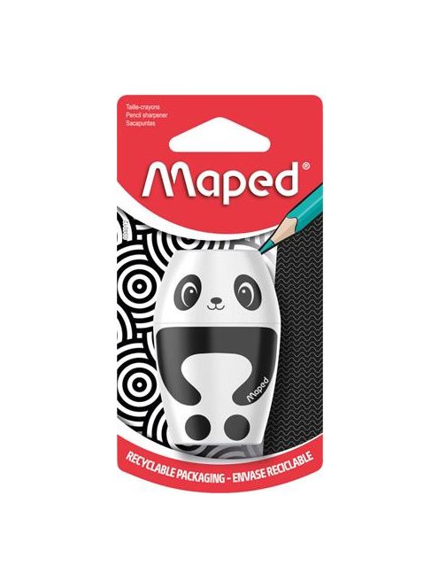 MAPED Hegyező, egylyukú, tartályos, MAPED "Shakky Fancy", panda és pingvin, vegyes formák