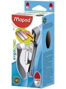 MAPED Tűzőgép, 24/6, 26/6, 25 lap, MAPED "Ergologic Half-Strip", ezüst-szürke