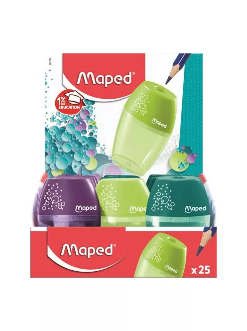 MAPED Hegyező display, egylyukú, tartályos, MAPED "Shaker", vegyes színek