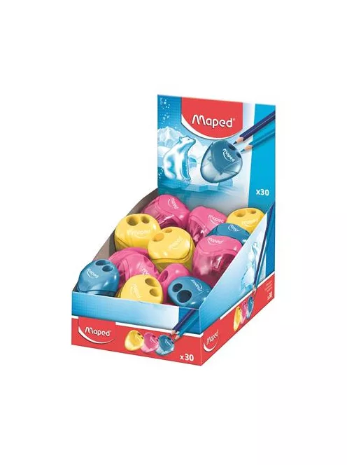 MAPED Hegyező display, kétlyukú, tartályos, MAPED "I-Gloo", vegyes színek