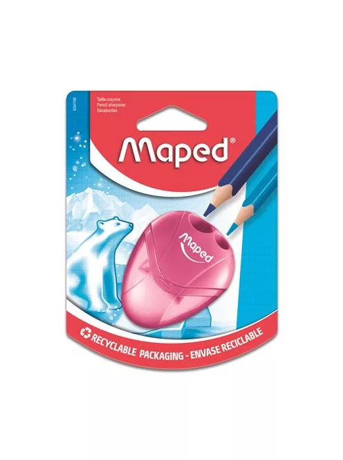 MAPED Hegyező, kétlyukú, tartályos, MAPED "I-Gloo", vegyes színek