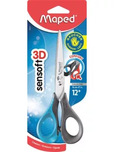   MAPED Olló, általános, 16 cm, balkezes, MAPED "Sensoft 3D", vegyes színek