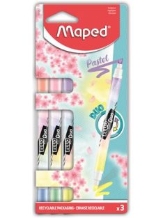   MAPED Szövegkiemelő készlet, 1-5 mm, kétvégű, MAPED "Fluo Peps Duo", 6 különböző pasztell szín