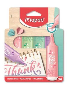   MAPED Szövegkiemelő készlet,, 1-5 mm, MAPED "Fluo Peps Flex Pastel", pasztell szín,  vegyes készletek