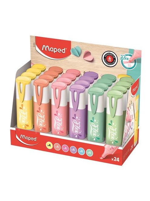 MAPED Szövegkiemelő display, 1-5 mm, MAPED "Fluo Peps Flex Pastel", pasztell szín