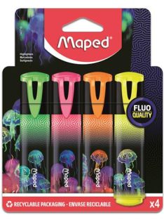   MAPED Szövegkiemelő készlet, 1-5 mm, MAPED "Deepsea Paradise Fluo Peps", 4 különböző szín