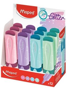   MAPED Szövegkiemelő display, 1-5 mm, MAPED "Glitter Fluo Peps", vegyes pasztell színek