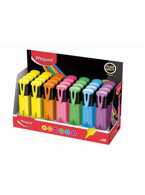 MAPED Szövegkiemelő display, 1-5 mm, MAPED "Fluo Peps Classic", vegyes színek