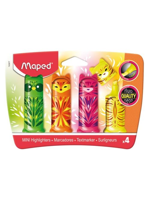 MAPED Szövegkiemelő készlet, 1-5 mm, MAPED "Fluo Peps Mini Cute", vegyes színek