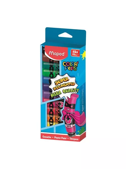 MAPED Tempera készlet 12 szín, 12x12 ml, MAPED