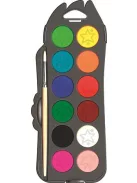 MAPED Vízfesték, 12 szín, 30 mm átm/szín + ajándék ecset, MAPED