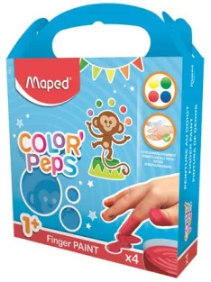 MAPED Ujjfesték, alap színek, 4x80 g, MAPED