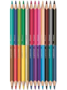   MAPED Színes ceruza készlet, kétvégű, háromszögletű, MAPED "Color'Peps Duo", 24 különböző szín