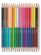 MAPED Színes ceruza készlet, háromszögletű, kétvégű, MAPED "Color'Peps Duo", 36 különböző szín