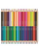 MAPED Színes ceruza készlet, háromszögletű, kétvégű, MAPED "Color'Peps Duo", 48 különböző szín
