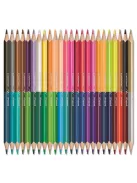MAPED Színes ceruza készlet, háromszögletű, kétvégű, MAPED "Color'Peps Duo", 48 különböző szín