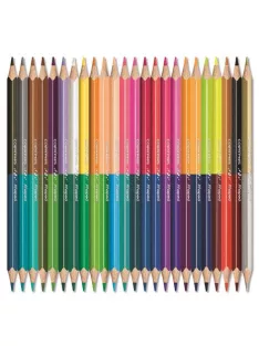  MAPED Színes ceruza készlet, háromszögletű, kétvégű, MAPED "Color'Peps Duo", 48 különböző szín
