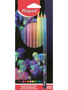   MAPED Színes ceruza készlet, háromszögletű, MAPED "Deepsea Paradise", 12 különböző szín