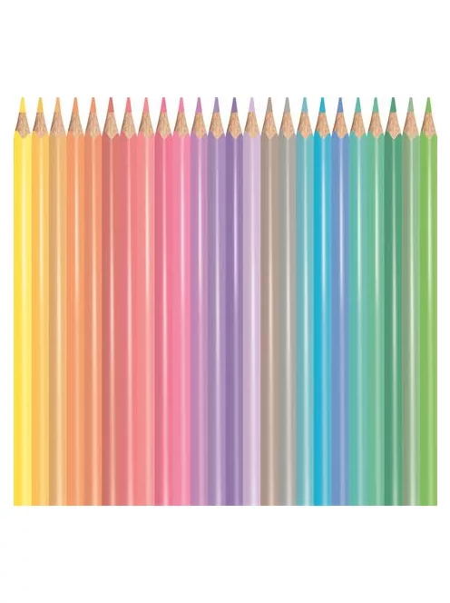 MAPED Színes ceruza készlet, háromszögletű, MAPED "Color'Peps Pastel", 24 különböző pasztell szín