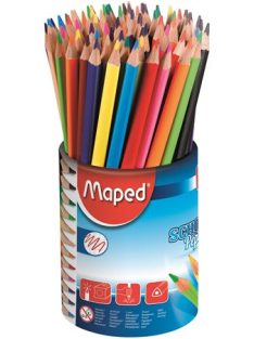   MAPED Színes ceruza készlet, háromszögletű, ceruzatartó, MAPED "School Peps"
