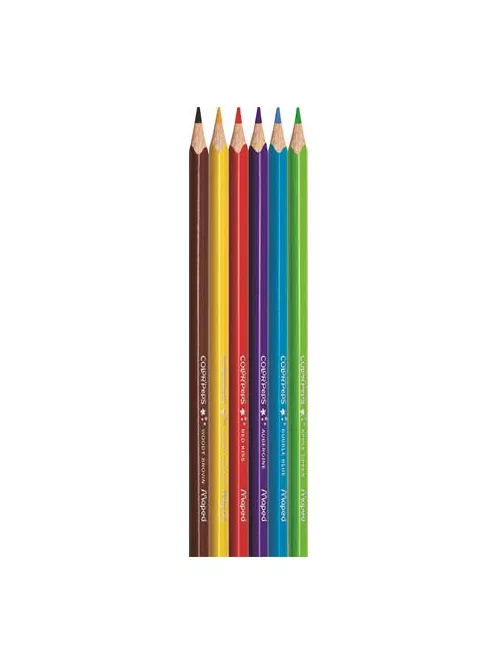 MAPED Színes ceruza készlet, háromszögletű, MAPED "Color'Peps Star", 6 különböző szín