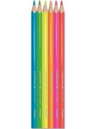 MAPED Színes ceruza készlet, háromszögletű, MAPED "Color'Peps Star Fluo", 6 különböző szín
