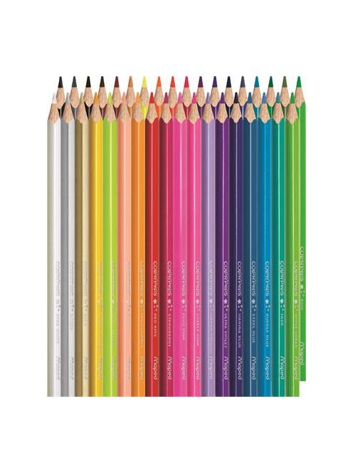 MAPED Színes ceruza készlet, háromszögletű, MAPED "Color'Peps Star", 36 különböző szín