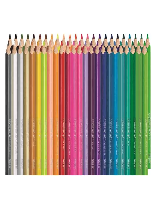 MAPED Színes ceruza készlet, háromszögletű, MAPED "Color'Peps Star", 48 különböző szín