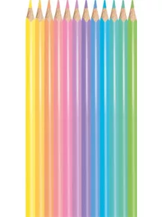  MAPED Színes ceruza készlet, háromszögletű, MAPED "Color'Peps Pastel", 12 különböző pasztell szín