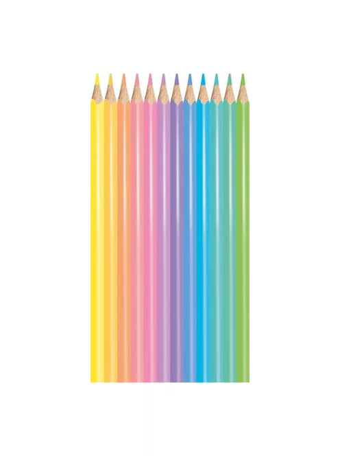 MAPED Színes ceruza készlet, háromszögletű, MAPED "Color'Peps Pastel", 12 különböző pasztell szín
