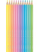 MAPED Színes ceruza készlet, háromszögletű, MAPED "Color'Peps Pastel", 12 különböző pasztell szín