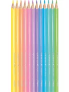MAPED Színes ceruza készlet, háromszögletű, MAPED "Color'Peps Pastel", 12 különböző pasztell szín
