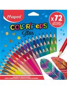 MAPED Színes ceruza készlet, háromszögletű, MAPED "Color'Peps Star", 72 különböző szín