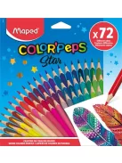 MAPED Színes ceruza készlet, háromszögletű, MAPED "Color'Peps Star", 72 különböző szín