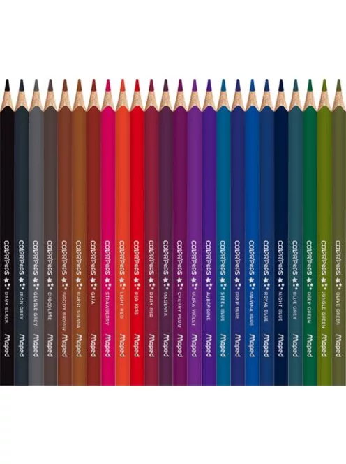 MAPED Színes ceruza készlet, háromszögletű, MAPED "Color'Peps Star", 72 különböző szín