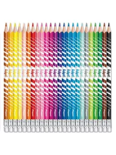   MAPED Színes ceruza készlet, háromszögletű, radírozható, MAPED "Color'Peps Oops", 24 különböző szín