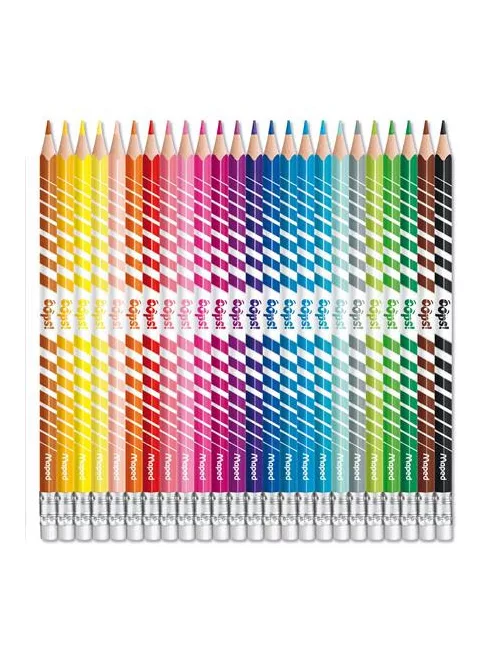 MAPED Színes ceruza készlet, háromszögletű, radírozható, MAPED "Color'Peps Oops", 24 különböző szín