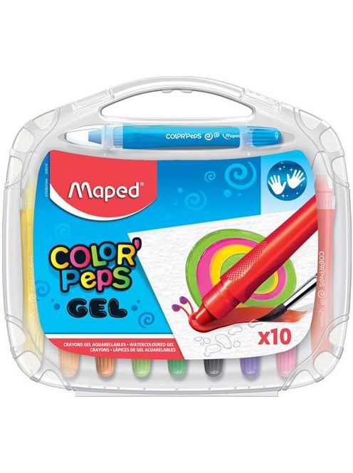 MAPED Zsírkréta, kitekerhető, MAPED "Color'Peps GEL", 10 különböző szín