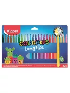 MAPED Filctoll készlet, 3,7 mm, kimosható, MAPED „Color'Peps Long Life 2”, 24 különböző szín