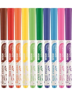   MAPED Akvarell filctoll készlet, 3,6 mm, ecsettel, MAPED "Color'Peps Aqua", 10 különböző szín