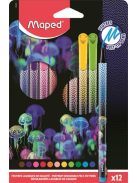 MAPED Filctoll készlet, 0,8 mm, kimosható, MAPED "Deepsea Paradise", 12 különböző szín