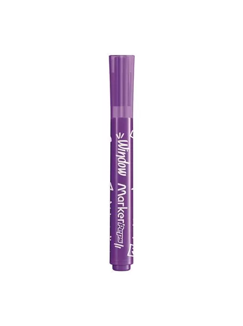 MAPED Ablakfilc készlet, vastag, törlőkendővel, 5 mm, MAPED "Marker'Peps", 6 különböző szín