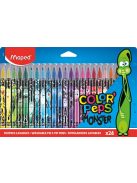 MAPED Filctoll készlet, 2,8 mm, kimosható, MAPED "Color'Peps Monster" 24 különböző szín