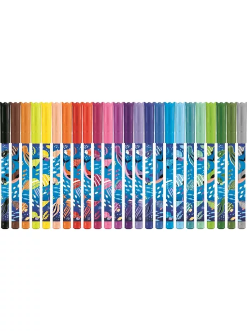 MAPED Filctoll készlet, 2 mm, kimosható, MAPED "Color'Peps Ocean Life", 24 különböző szín
