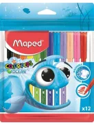 MAPED Filctoll készlet, 2 mm, kimosható, MAPED "Color'Peps Ocean", 12 különböző szín
